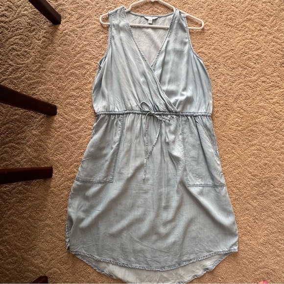 Time & Tru Surplus Dress Chambray Size L - Picture 4 of 11